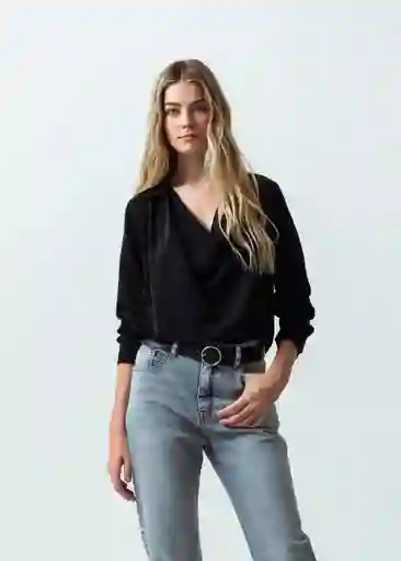 Camisa Mujer Negro Puro Ultraoscuro L 511G366 Naf Naf