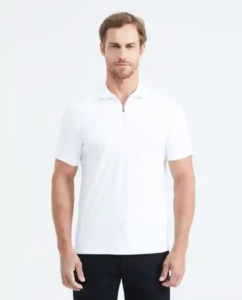 Camiseta Polo Zipper Masculino Blanco 0 Claro Talla XL Chevignon