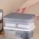 Organizador Almacenamiento Serie Silver Gray Gris Oscuro Miniso