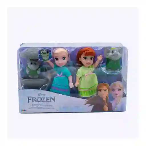 Set Muñecas Ana Y Elsa Trolls Frozen Disney