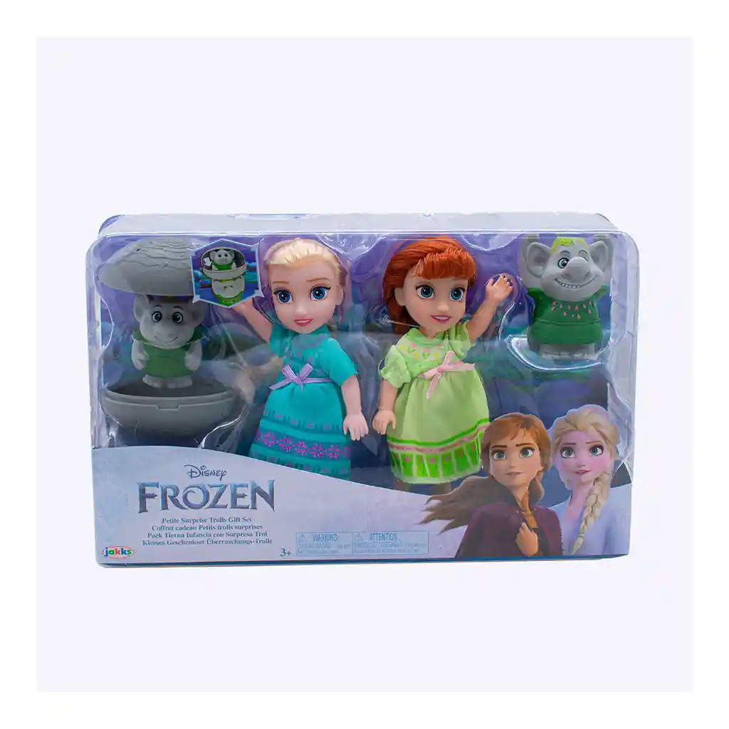 Set Muñecas Ana Y Elsa Trolls Frozen Disney