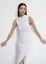 Vestido Pearl-A Offwhite Talla 99 Mujer Mango