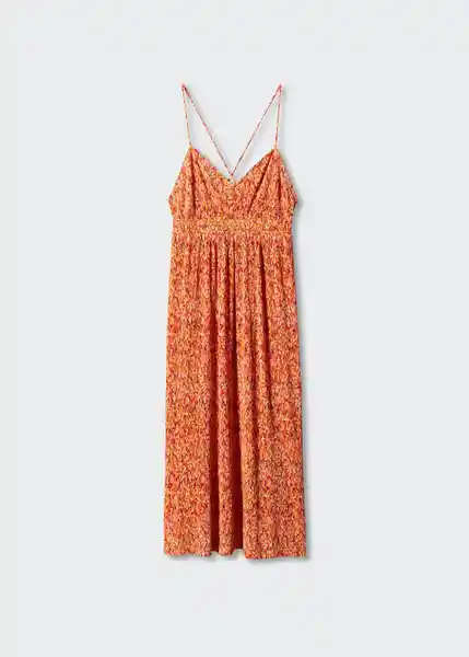 Vestido Polimo Naranja Talla XS Mujer Mango