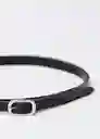 Cinturón Twice Negro Talla M Mujer Mango