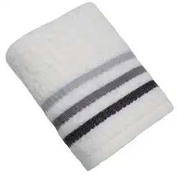 Cannon Toalla Con Cenefa 40 x 65 Blanco/Gris GM2