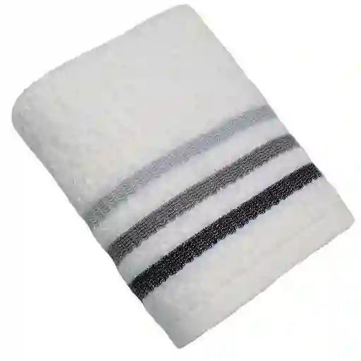 Cannon Toalla Con Cenefa 40 x 65 Blanco/Gris GM2