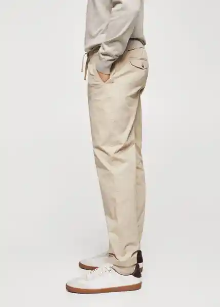 Pantalón Wallace Beige Talla 40 Hombre Mango