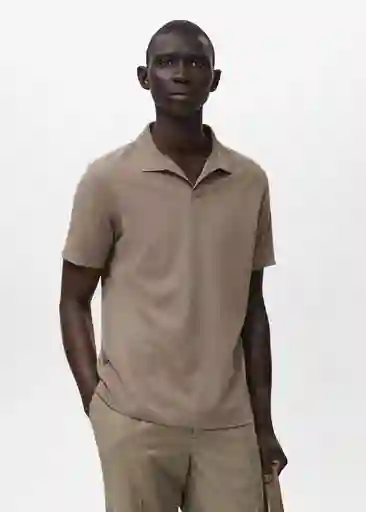 Camiseta Polo Taga Marrón Talla S Hombre Mango
