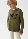 Sudadera Paw Khaki Talla 06 Niños Mango