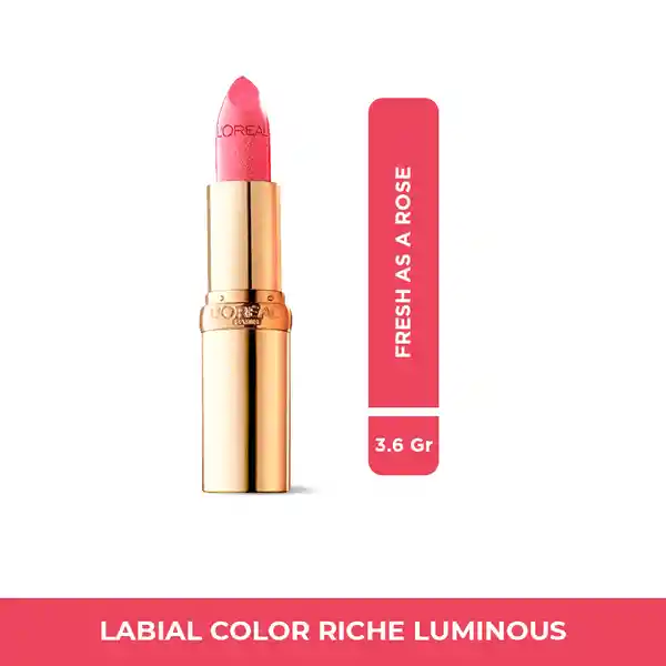 Labial L’Oréal Paris Colour Riche Luminous Fresh as a Rose 3.6 gr