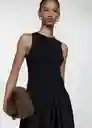 Vestido Valvi Negro Talla S Mujer Mango