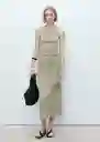 Vestido Ferti Khaki Talla M Mujer Mango