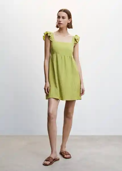 Vestido Pretty-H Verde Talla M Mujer Mango
