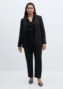 Blazer Americana Boreli Negro Talla 46 Mujer Mango