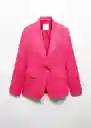 Blazer Americana Boreli Fucsia Talla 46 Mujer Mango