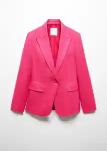 Blazer Americana Boreli Fucsia Talla 46 Mujer Mango