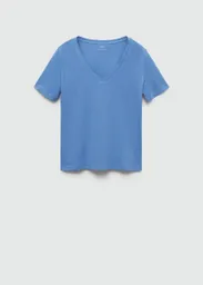 Camiseta Chalapi Azul Talla M Mujer Mango