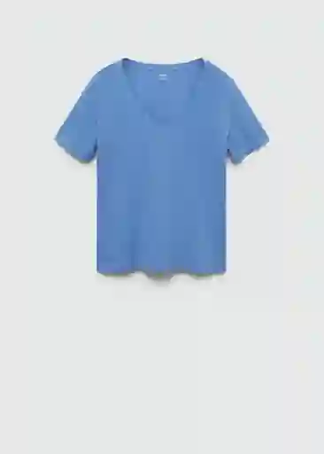 Camiseta Chalapi Azul Talla M Mujer Mango