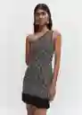 Vestido Rusti Negro Talla L Mujer Mango