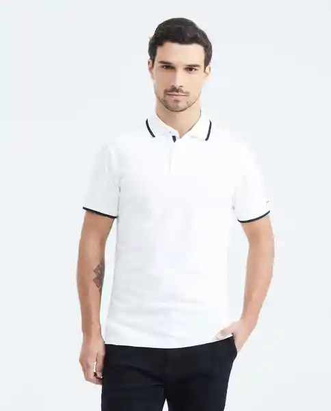 Camiseta Polo Knob With Detail Crudo Prístino Claro L Chevignon