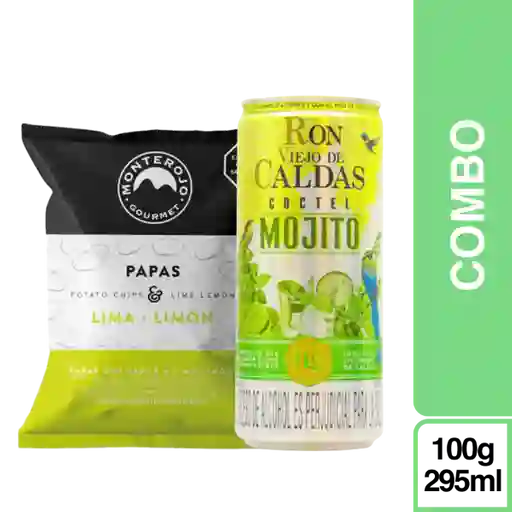 Combo Monterojo Papa Lima Limón + Ron Viejo de Caldas Coctel