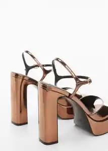 Sandalias Rovi Cobre Talla 40 Mujer Mango