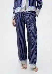 Pantalón Shirty Azul Talla XL Mujer Mango
