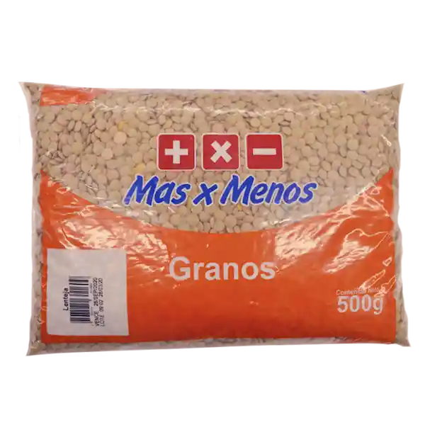 Mas x Menos Lenteja