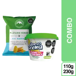 Combo Plátano Verde Sal Marina + Colanta Queso Crema