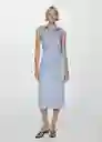 Vestido Carol Azul Talla XL Mujer Mango