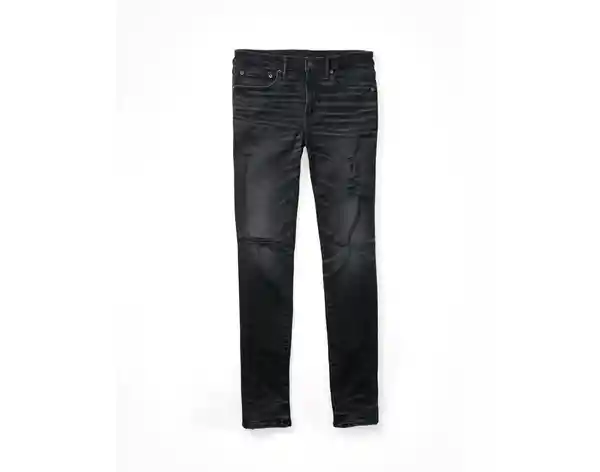 Jean Super Skinny Hombre Negro Talla 32 x 30 American Eagle