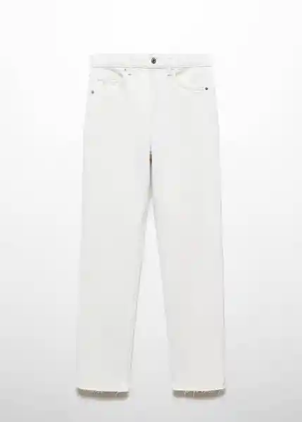 Jean Blanca Blanco Talla 36 Mujer Mango