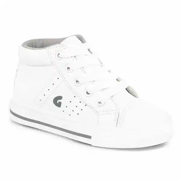 Los Gomosos Tenis Escolar Capra Alto Unisex Blanco Talla 22