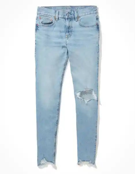 Jean Deshilachado Tomgirl Mujer Azul Talla 10 American Eagle