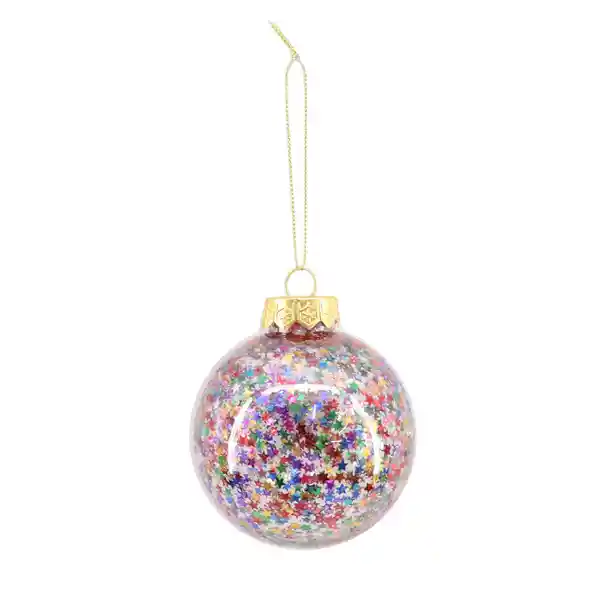 Esfera Con Brillo Fiesta Navidad 2024