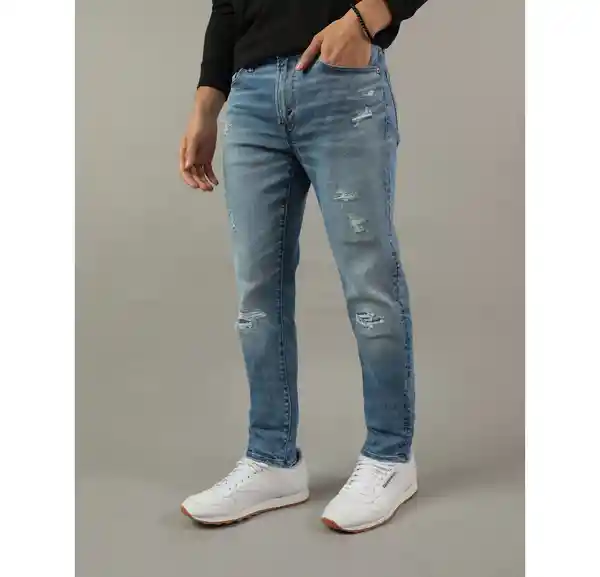 Jean Slim Hombre Azul Talla 28 x 30 American Eagle