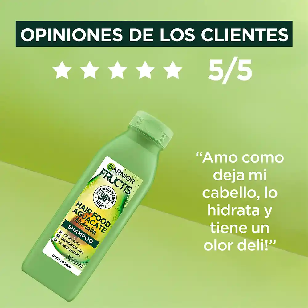 Shampoo Hair Foof Garnier Aguacate Nutrición 300 mL