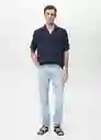 Camisa Malaga Navy Talla S Hombre Mango