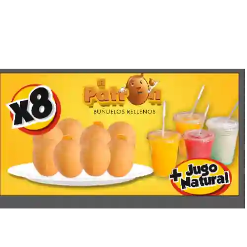 Combo Fiesta 8 Buñuelos+4 Jugos Natural