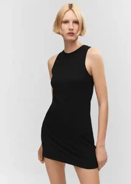 Vestido Tundra Negro Talla L Mujer Mango