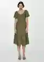 Vestido Red3 Khaki Talla M Mujer Mango