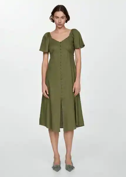 Vestido Red3 Khaki Talla M Mujer Mango