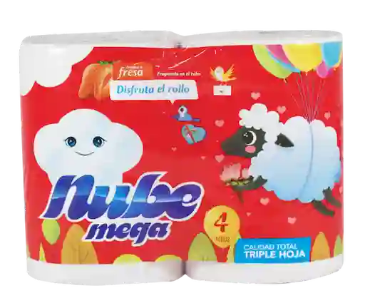 Nube Papel Higiénico Mega Triple Hoja Aroma a Fresa