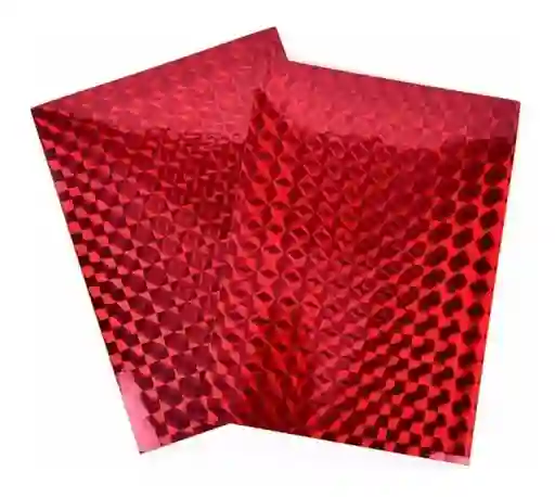Papel Holográfico Rojo