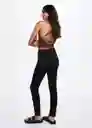 Jeans Anne Tejano Negro Talla 52 Mujer Mango