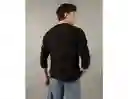 Suéter Hombre Tejido Negra Talla Large American Eagle