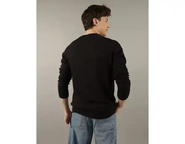 Suéter Hombre Tejido Negra Talla Large American Eagle