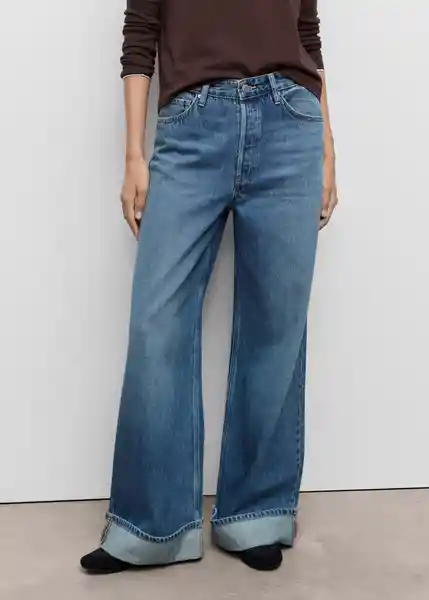 Jean Carlota Tejano Medio Talla 38 Mujer Mango