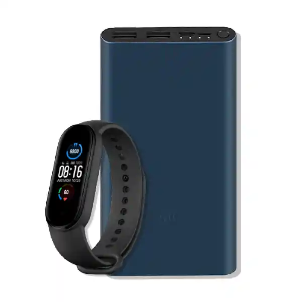 Xiaomi Techport Combo Power Bank 10000Mah Azul + Mi Band 5