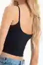 Crop Top Tiras Malibu Color Negro Talla M Ragged